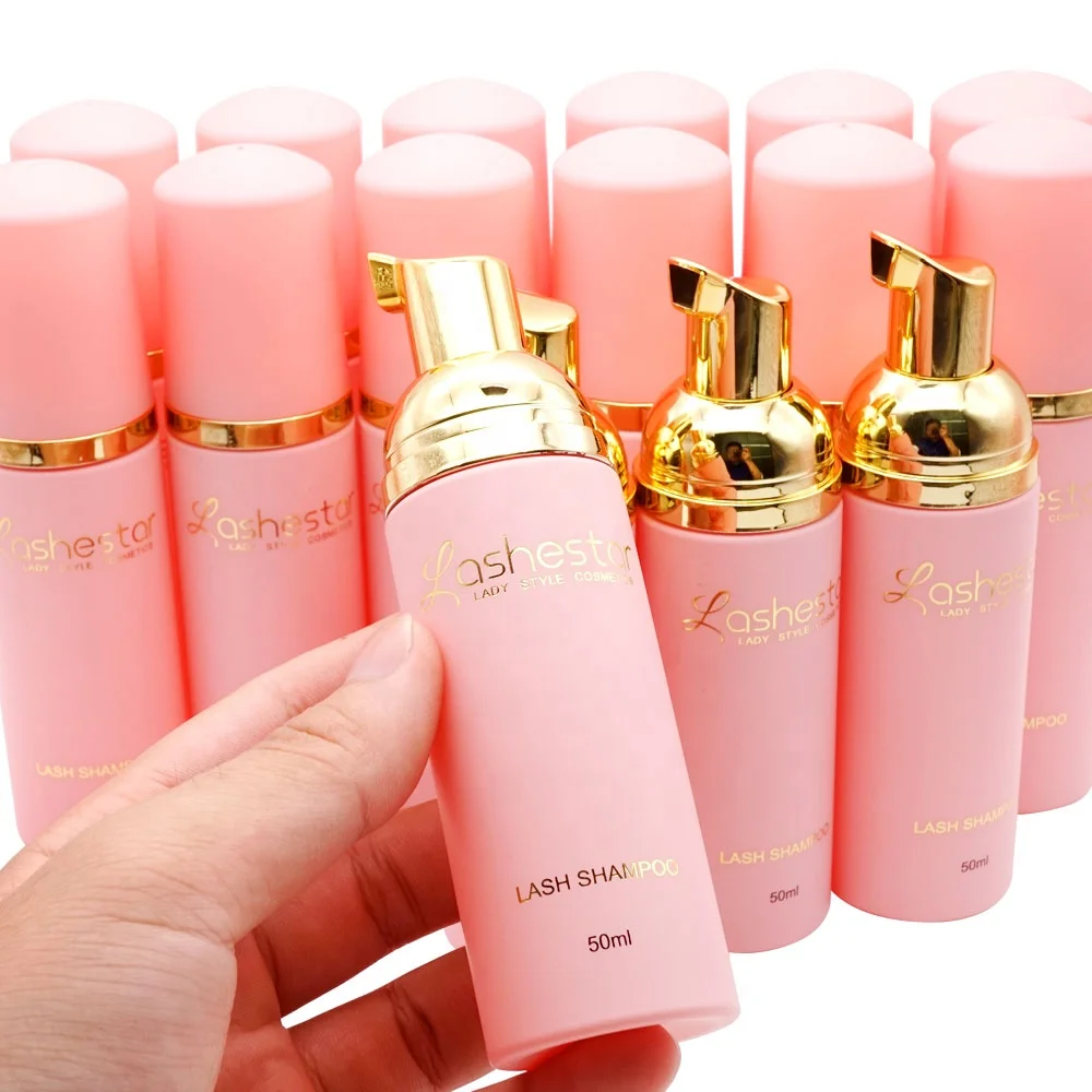 Foam Lash Shampoo kit 3 in 1 30/50/60ml Lash Bath And Cleansing Brush With Glitter Mascara Wand Cleanser Remover Lash shampoo