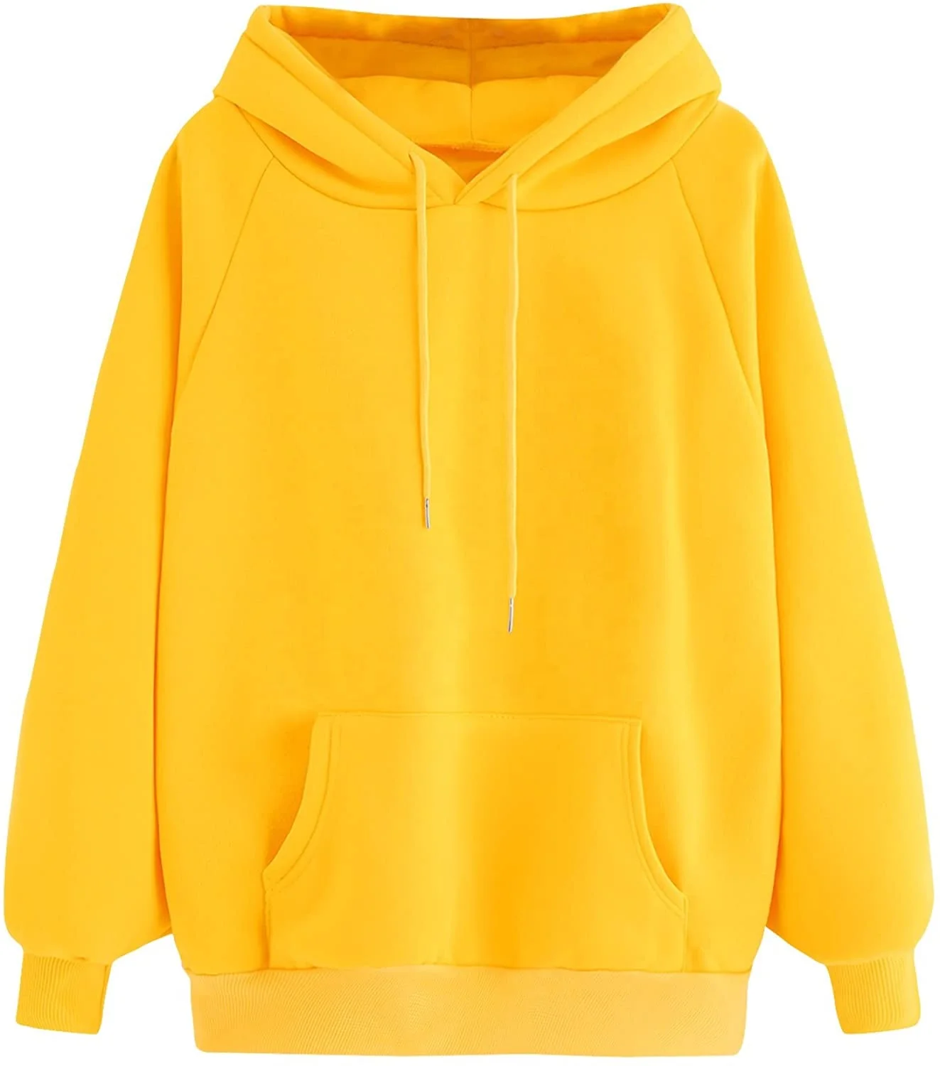 Pure yellow Men Women Hoodie