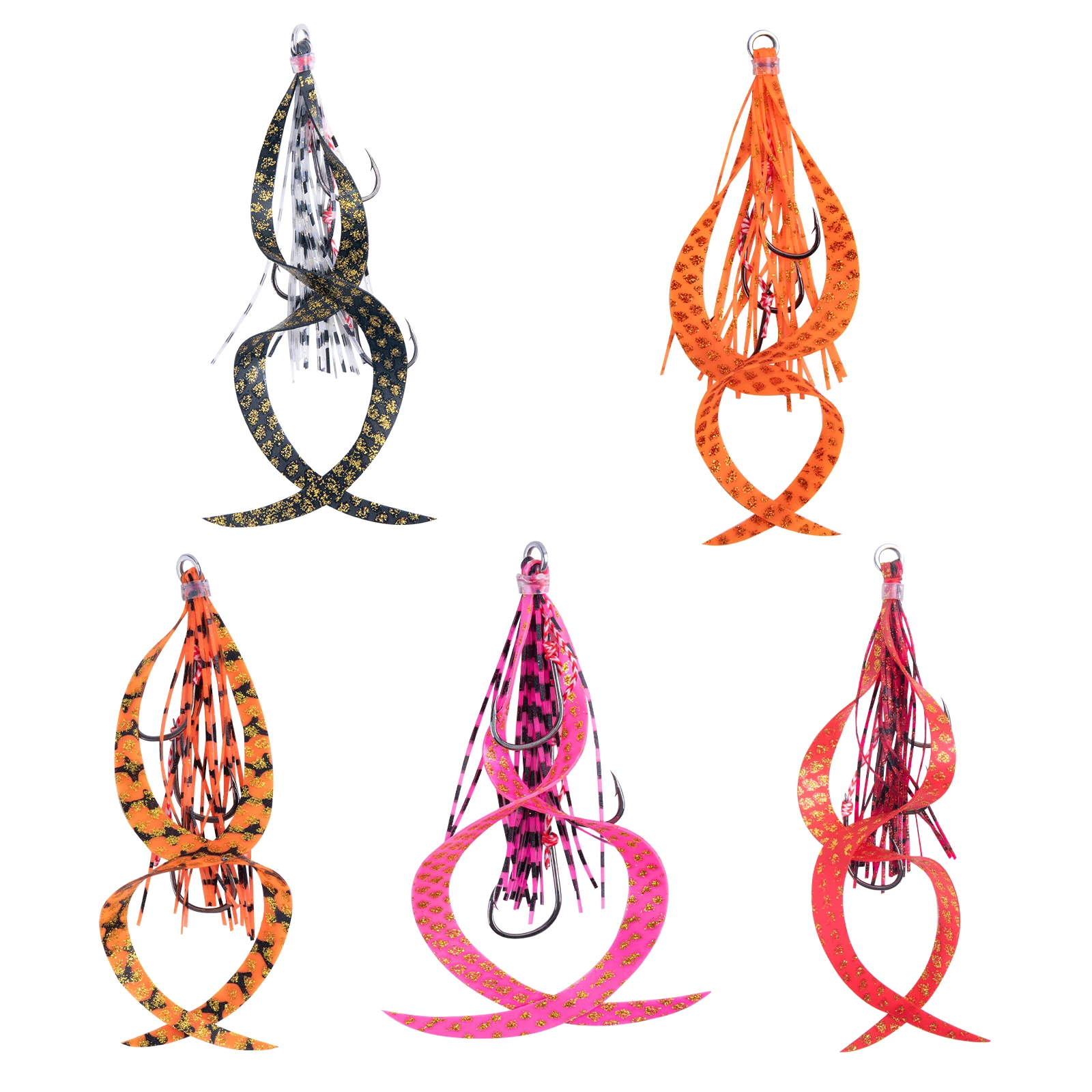 Wholesale Head Jigs Hook Silicone Skirt Wire With Fishing Hook For Fishing Lure three Hooks Artificial Bait