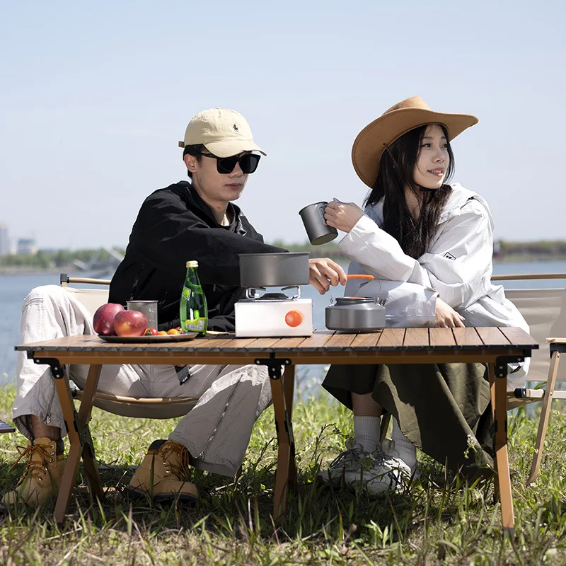 Enjoy the Hot Selling Aluminum Alloy Korean Camping Barbecue Table King Camping Table Foldable in Custom Colors
