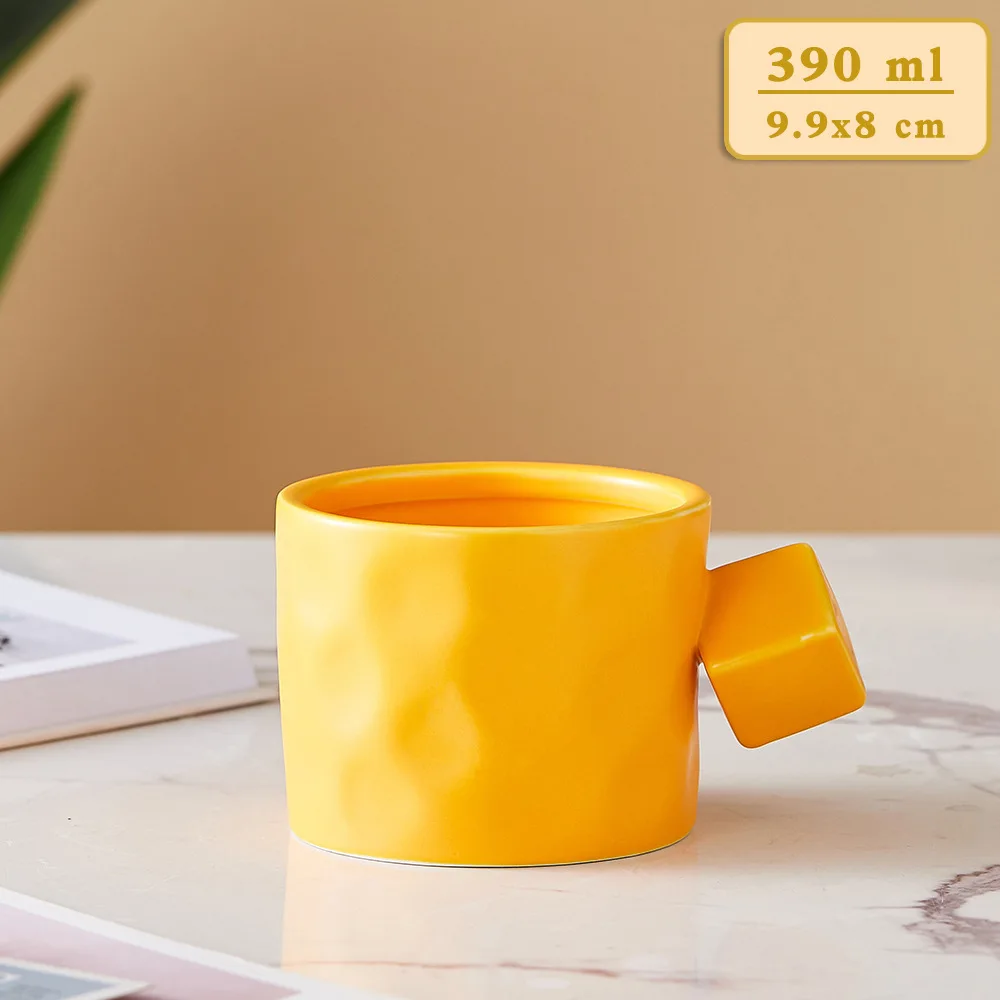 M-001 Creative Nordic ceramic cup Office Coffee Mug high appearance net red with hand gift lettering CHAIV