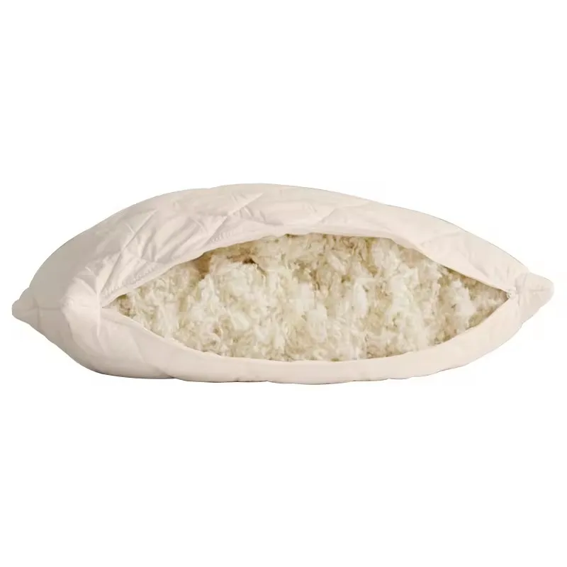 Hot Sale Custom logo Hotel quality Solid Color Cervical pillow wool pillows for sleep