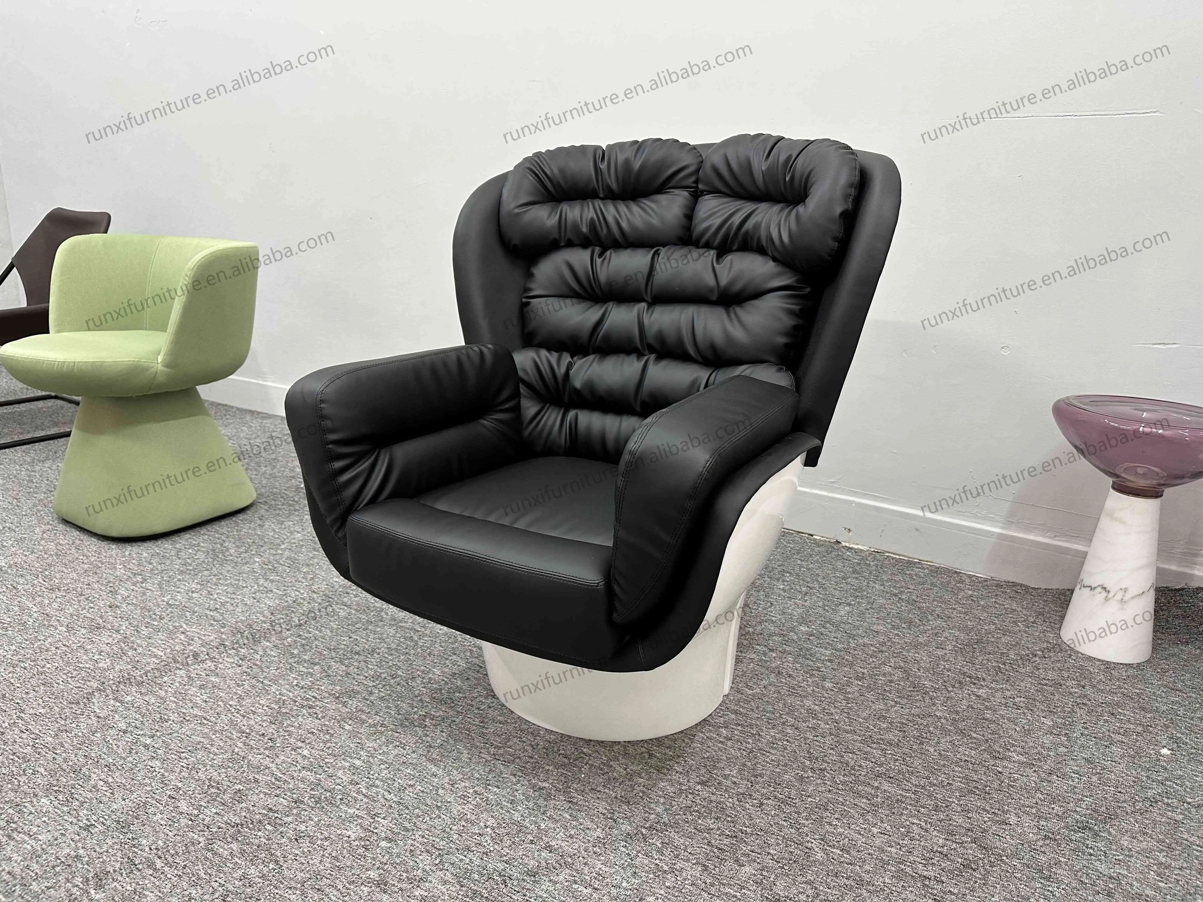 Modern design living room furniture Custom fabric/leather fiberglass shell living room lobby lounge chairs