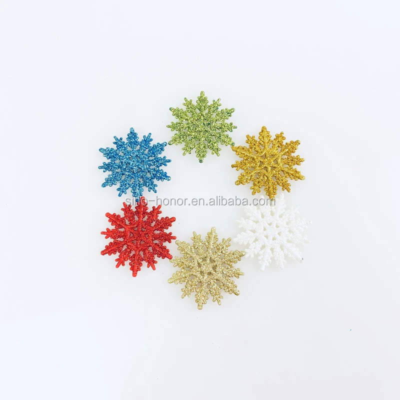 Color plastic snowflake products wholesale