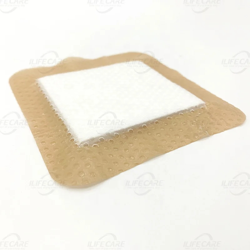 Silicone Foam Dressing with Border Adhesive  Waterproof Wound Dressing Bandage for Wound Care