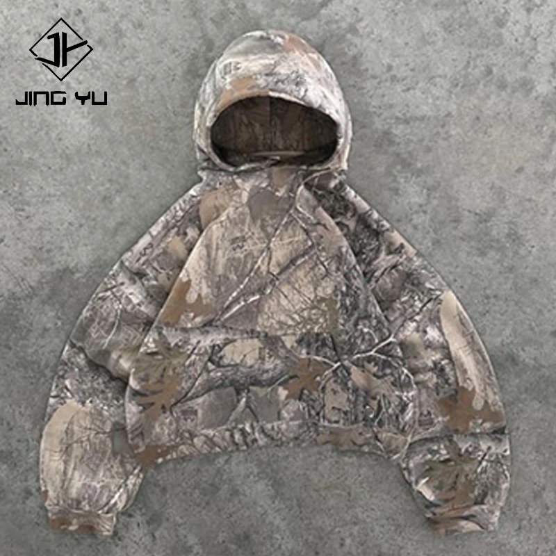 Мужская камуфляжная толстовка с винтажным принтом, 450 Gsm, пуловер, толстовки, хлопковые, с графическим принтом, камуфляжная Толстовка для мужчин