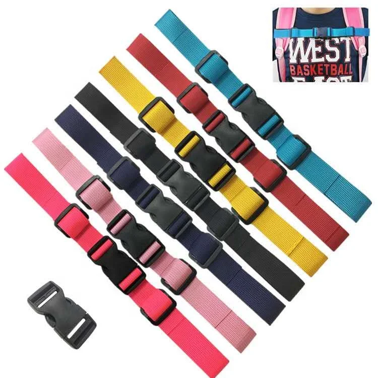 
Multicolor spot backpack non-slip chest strap can be customized backpack shoulder strap fixed school bag chest strap 