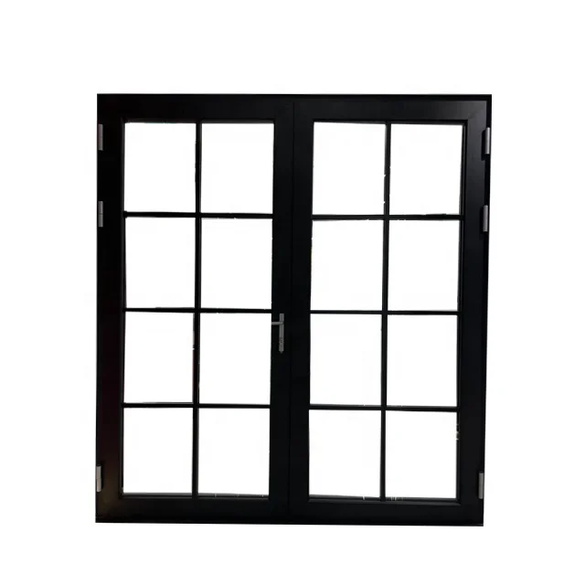 Customized exterior front aluminum french casement doors