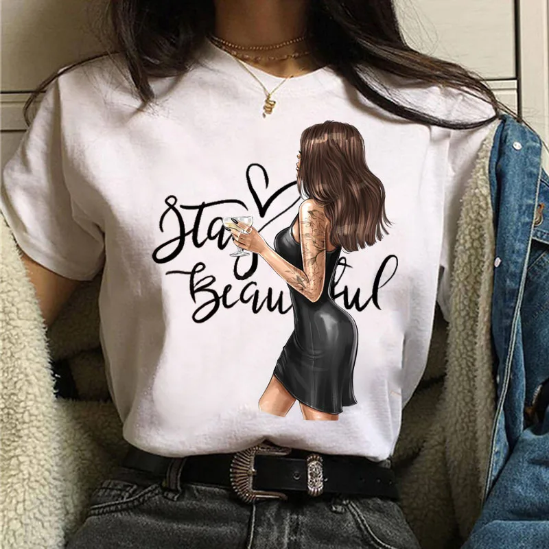 New Products Idea o-neck soft cotton tshirt New style custom pattern Fashionable Baggy Graphic Women T-shirts