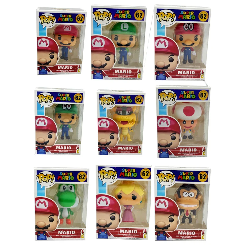 4 Inch Mario Toy POP Cartoon Figure PVC Collection Toys Children Gift Wholesale Vinyl Model Toys Hot Sale