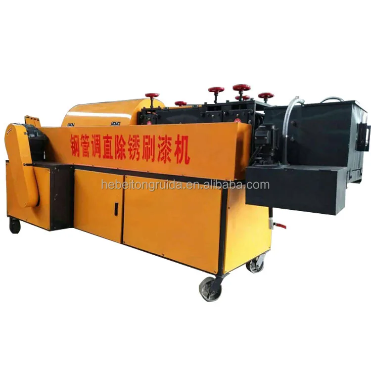 High Quality steel pipe straightening machine Pipeline rust removal corrector Greenhouse tube straightening machine