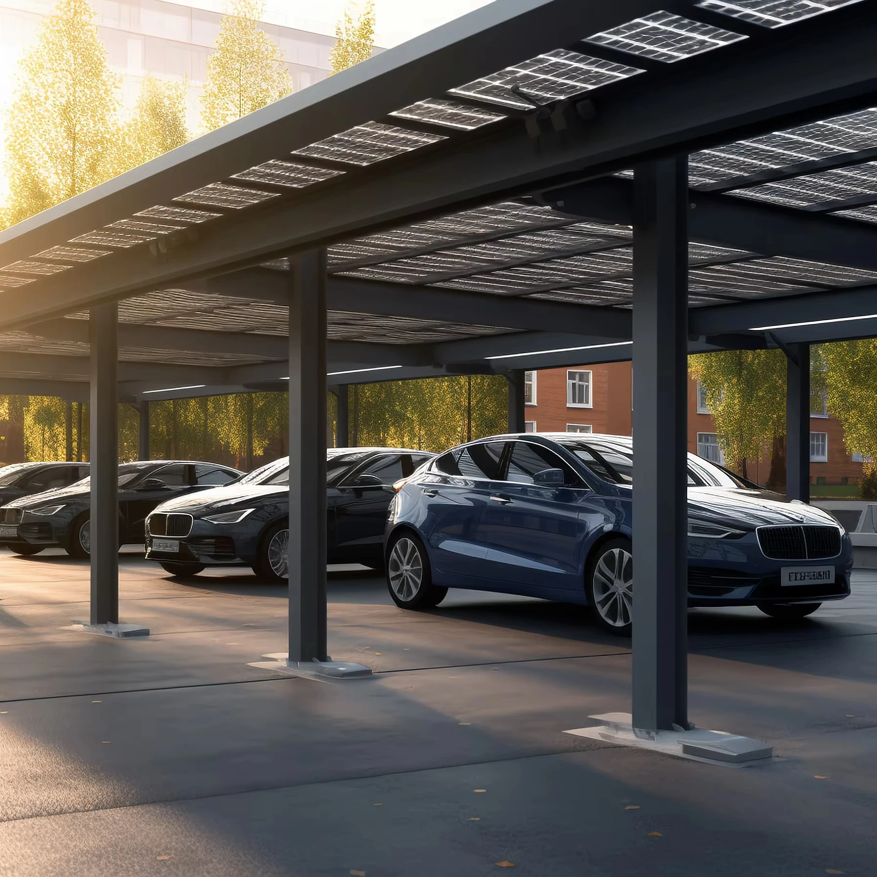 Super Racking Systems for Home Carport Installation Structure Steel Solar Panel Pole Mount Solar PV Ground Mounting Stand