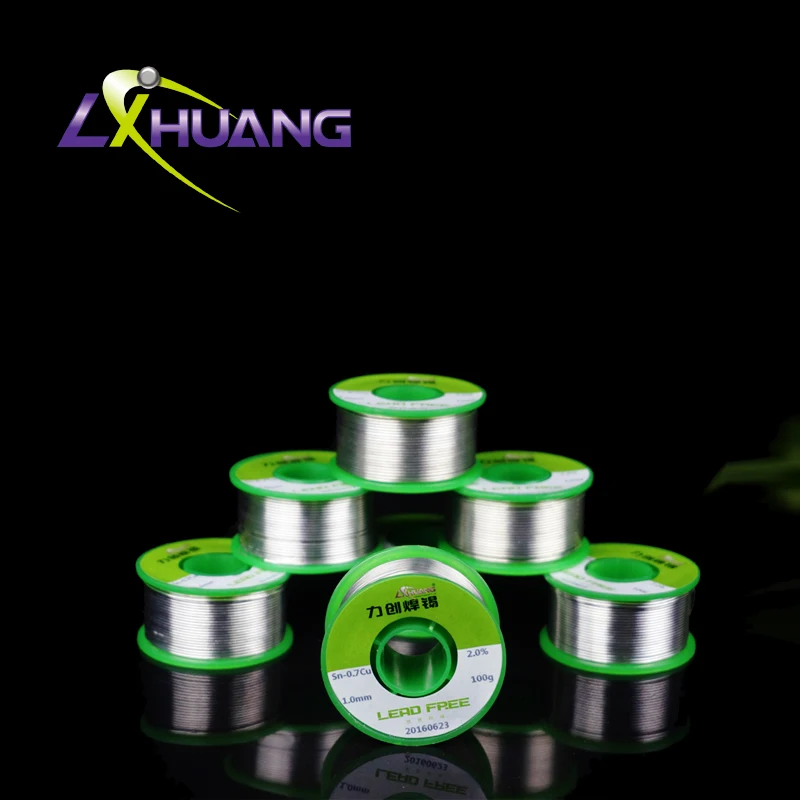 Lichuang factory supply 100g Sn99.3-0.7Cu lead free solder wire tin alloy soldering with flux cored welding wire