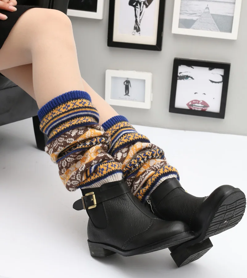 30% шерсть, 70% акрил, утолщенные женские носки, теплые носки для ног, вязаные теплые носки