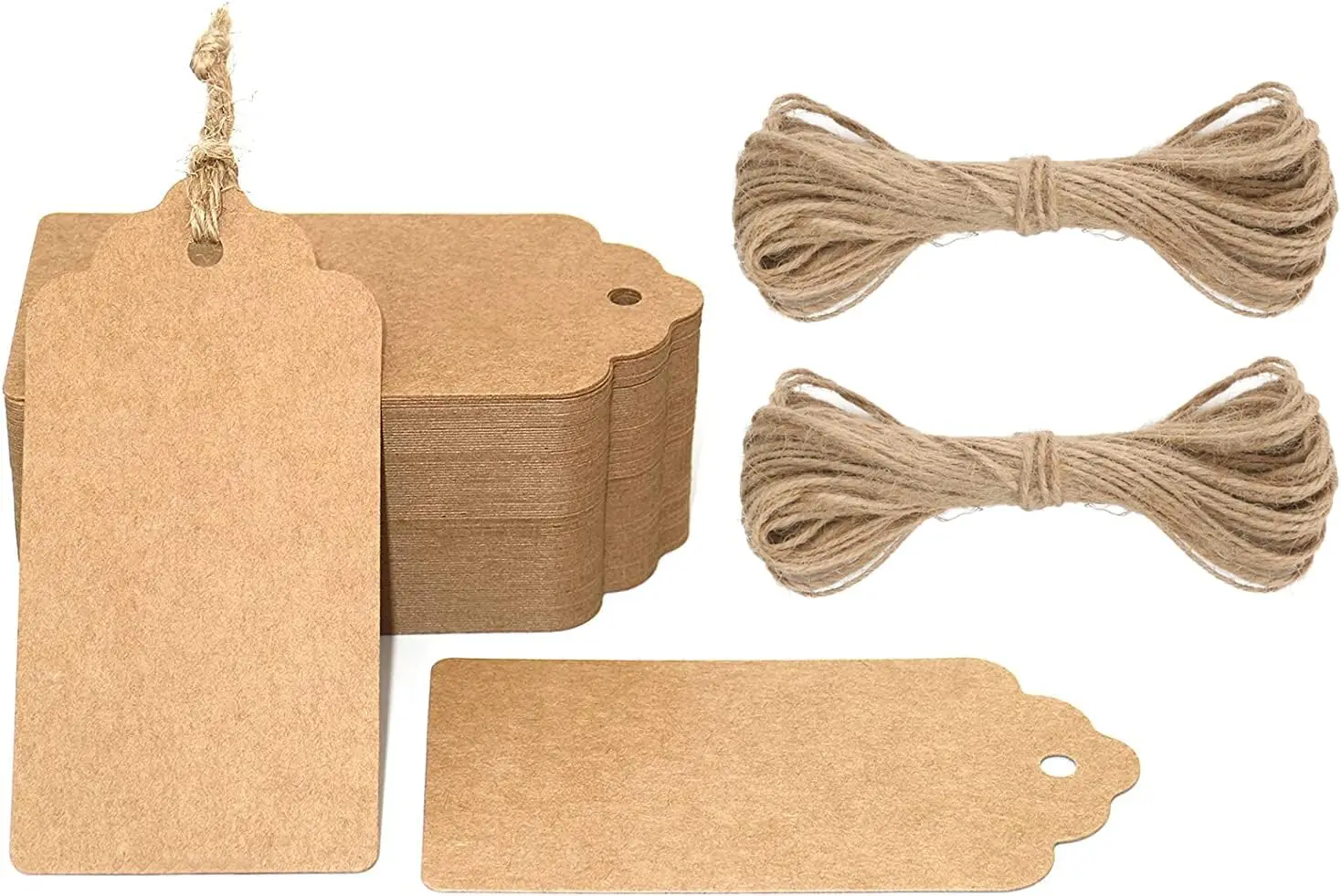 Premium Gift Tags Double-Sided Kraft Paper Price Tags for Wedding Christmas Day Thanks giving