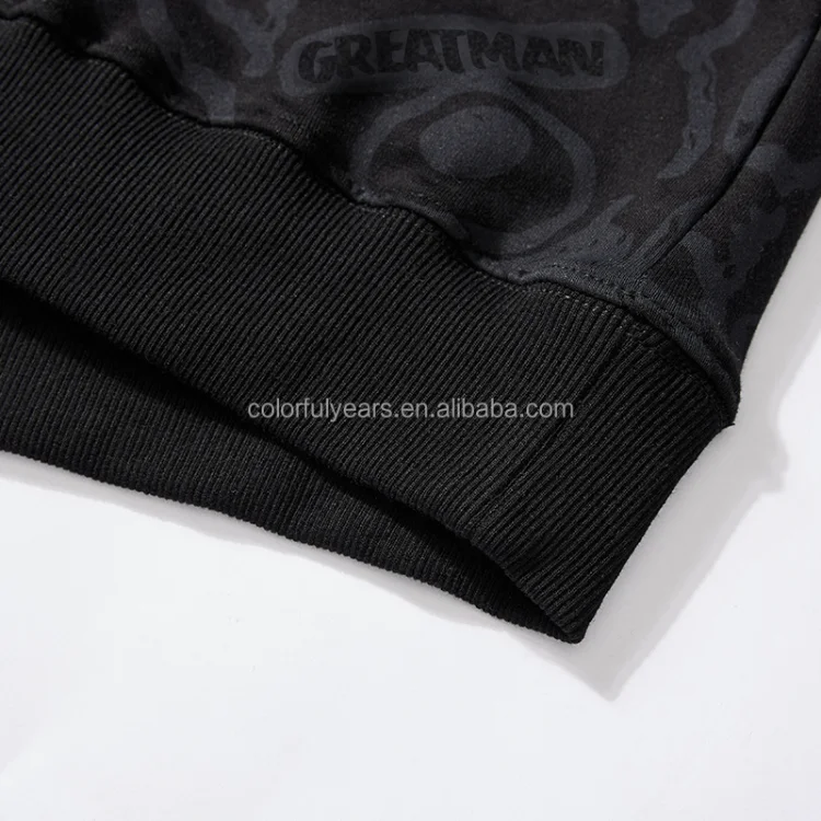 Heavyweight Plain No String Wholesale Mans Crewneck Sweater Sweatshirt Patchwork Teddy Bear Full Print Anime Hoodies