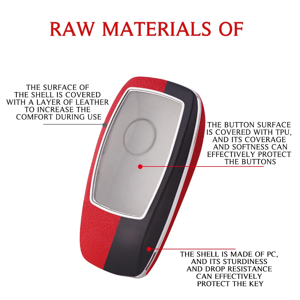 Car key case for benz key shells New E-Series S/C-class leather Smart remote key protection cover