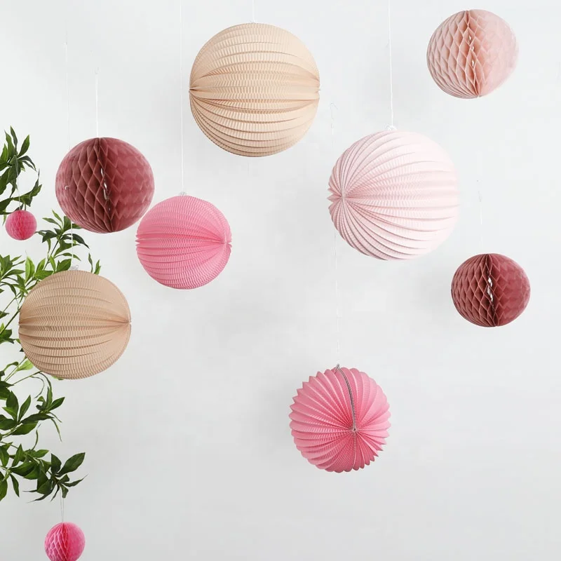 EAST TERN Wholesales Paper Lantern Tissue Paper Honeycomb Ball for Shopping Mall Nursery School Party Decorative