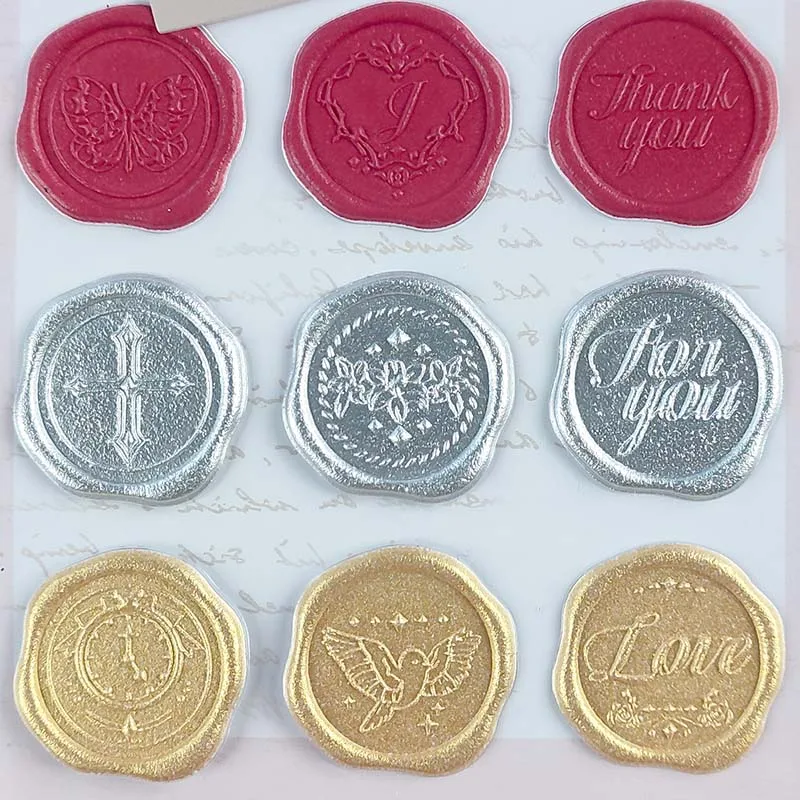 Custom Manufacturers Wax Stamp Laber Fire Wax Seal Sticker see through sticker