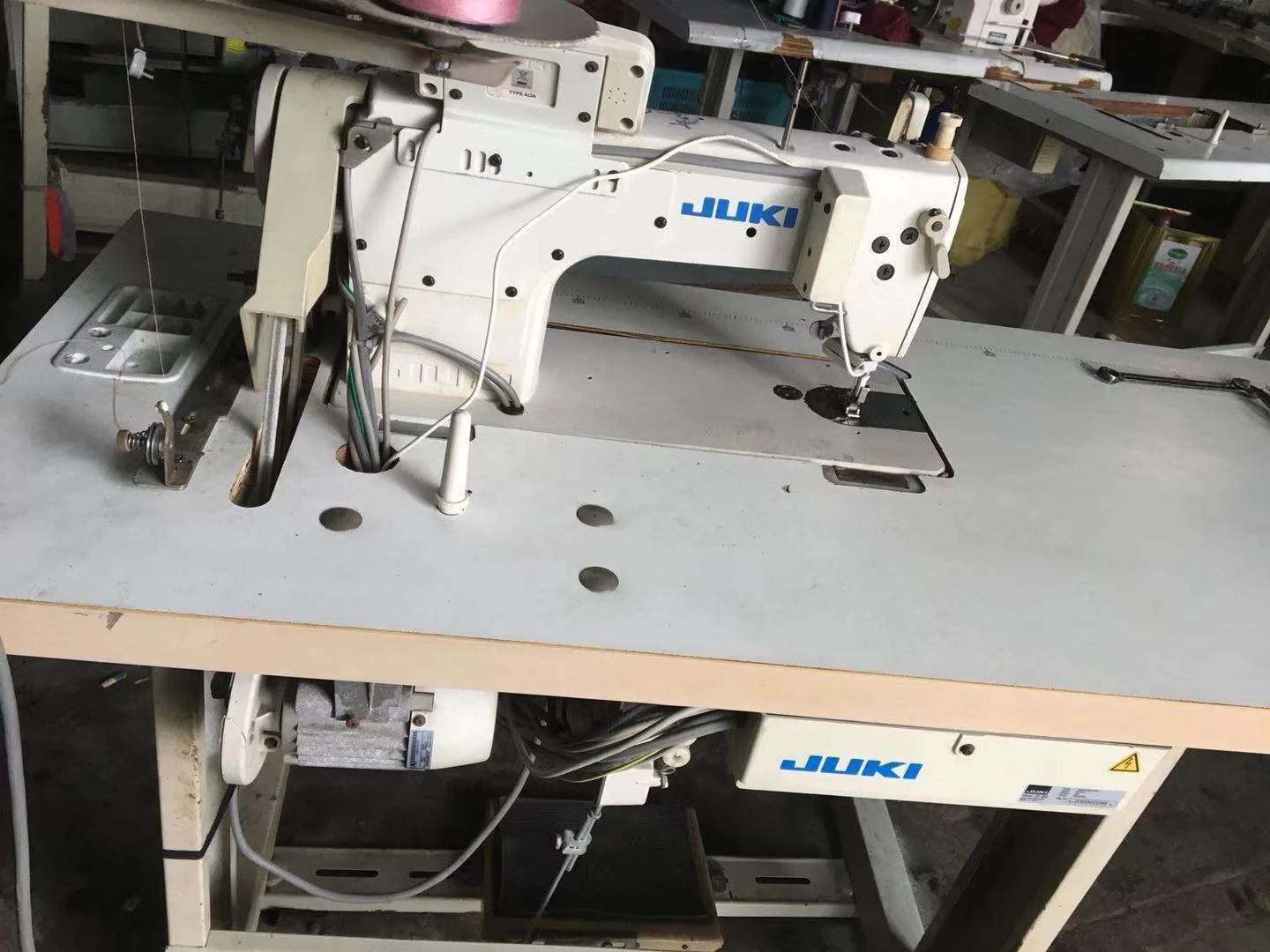 Б/у jukis DDL-8700A-7 Швейные machine1-needle машины с новым компактным сервомотором
