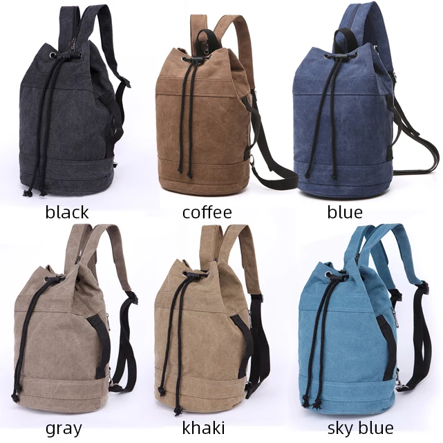 BEARKY factory oem custom logo heavy duty gym sport drawstring canvas backpack bag