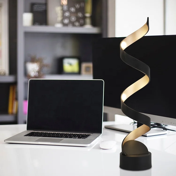 
Artpad Creative Art Personality Modern Decoration Spiral Shape Led Table Lamp Bedside Lamp For Bedroom Living Room 