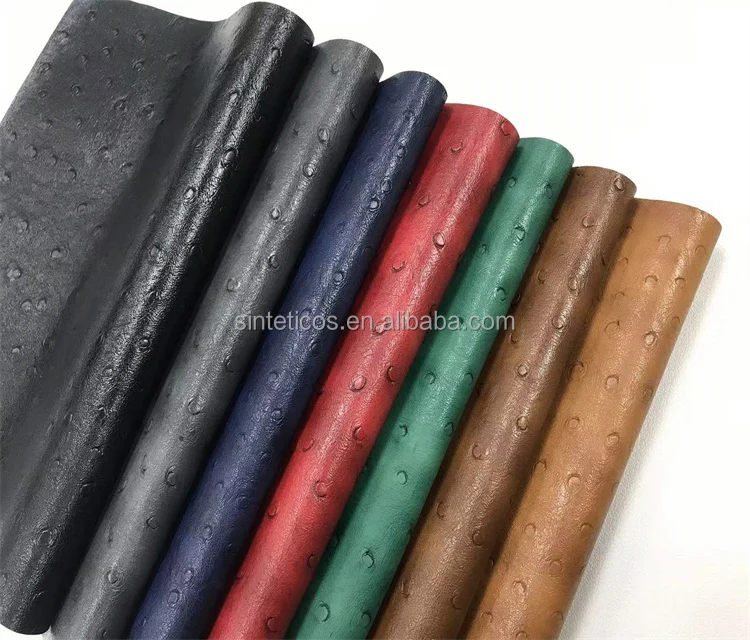 #5A2491, Ostrich Skin Grain For Handbag Shoes, Cotton Backing (PU Sinteticos, Cuero Sinteticos Para Bolsos)