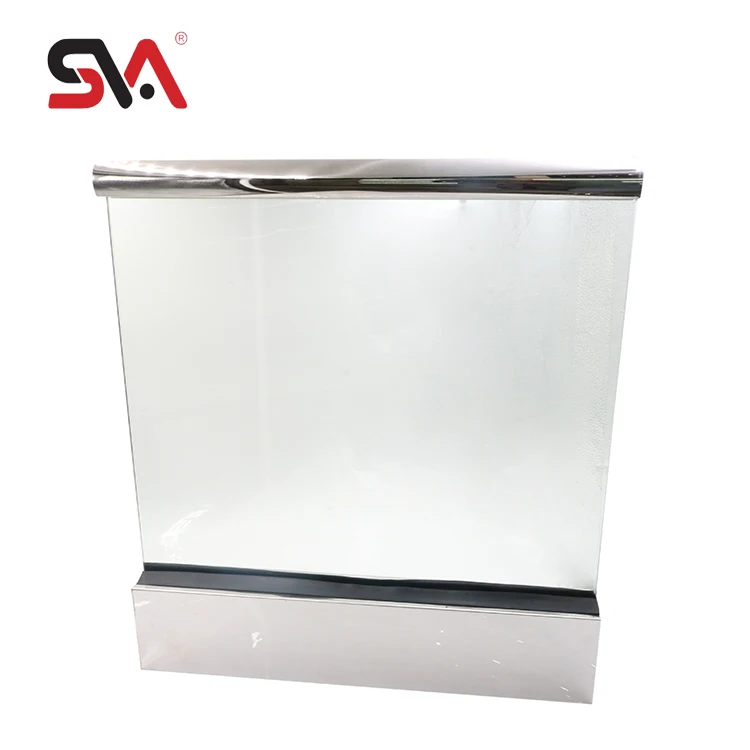 Deck Outdoor Tempered Glass Railing Frameless Aluminum U Channel Glass Balustrade Balcony Fence Clamp Glass Railing Fitting
