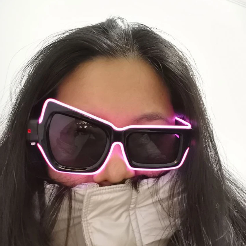 Glowing in Dark EL Glasses LED Light up Glasses for Party Decorations and Gifts