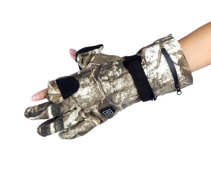 Hunting Design Windproof Winter Outdoor Camouflage  heated gloves