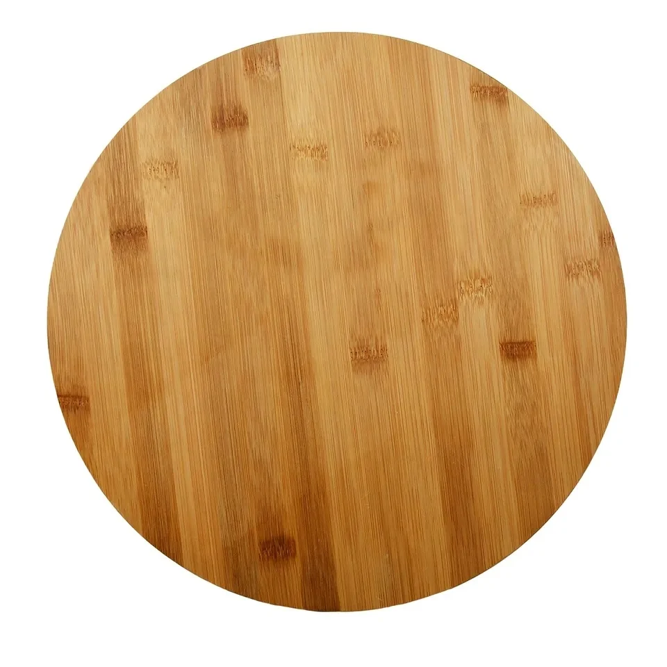 10 Inches Diameter Bamboo Lazy Susan Turntable Spin Thicken Round Wood Tray Rotating Spice Rack For Kitchen Pantry