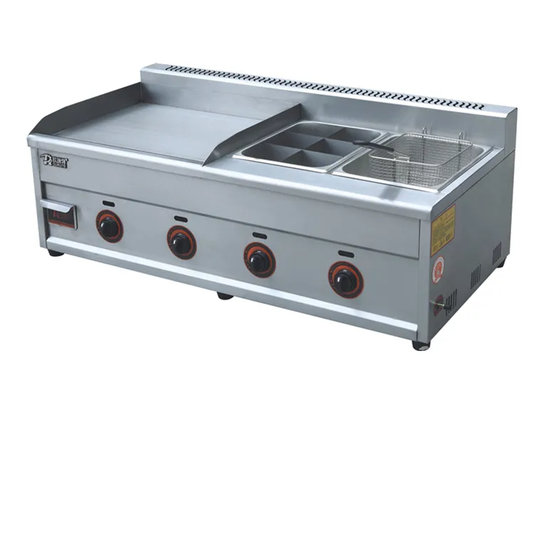 Hot Selling Tabletop Gas Griddle with Fryer Commercial Gas Griddle Fryer with Griddle