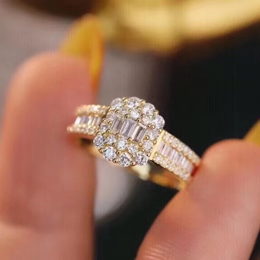 1 Carat Super Hot Sale Eternal Natural Diamond Ring Rock Candy Simple yet Solemn Design