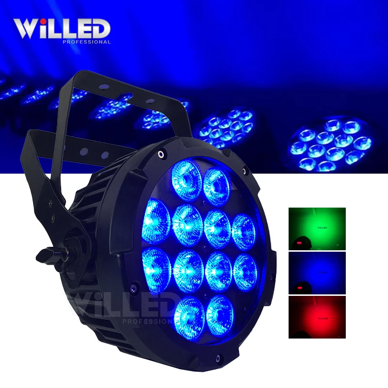 Outdoor12*10w rgbw ww/cw uv truss uplight led parcan IP65 slim flat par led light for home party