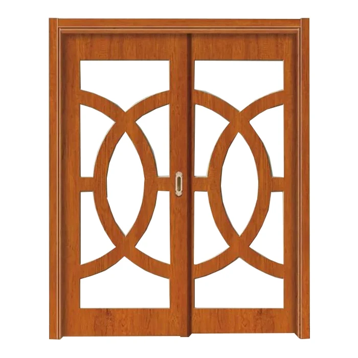 Main door bathroom kitchen wooden doors with insert glass sliding double wooden door