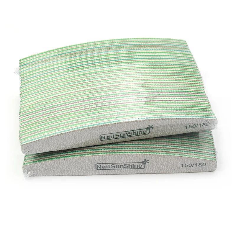 50pcs Nail File Nail Sunshine Strong Sandpaper Washable 80/100/150/180/240/320 Buffer Block For Manicure Emery Board Boat Files