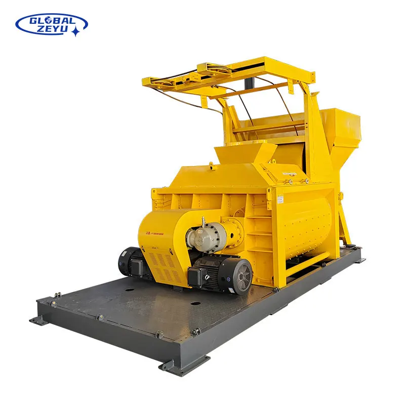 Factory Manufacture 0.5 Cubic Meter Concrete Mixer Fully Automatic Control System JS500 Dual Axis Forced Concrete Mixer