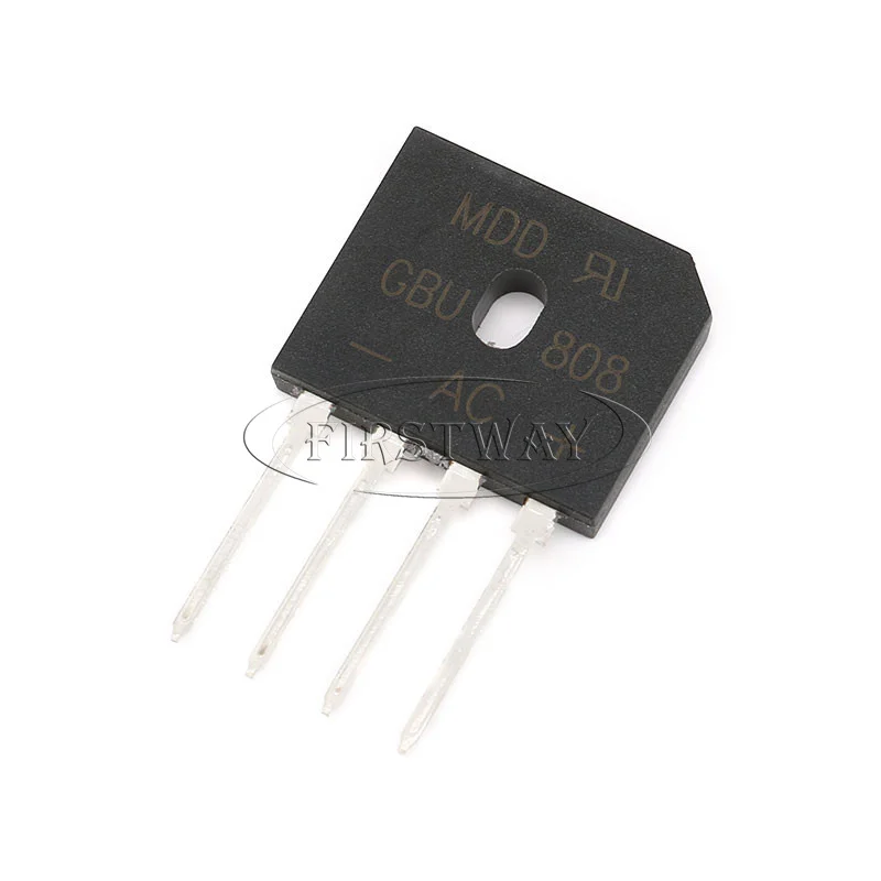 Hot Sale Electronic Components Bridge Rectifier GBU808 GBU Bridge Rectifiers Diodes and Rectifiers Flat Bridge  Stack