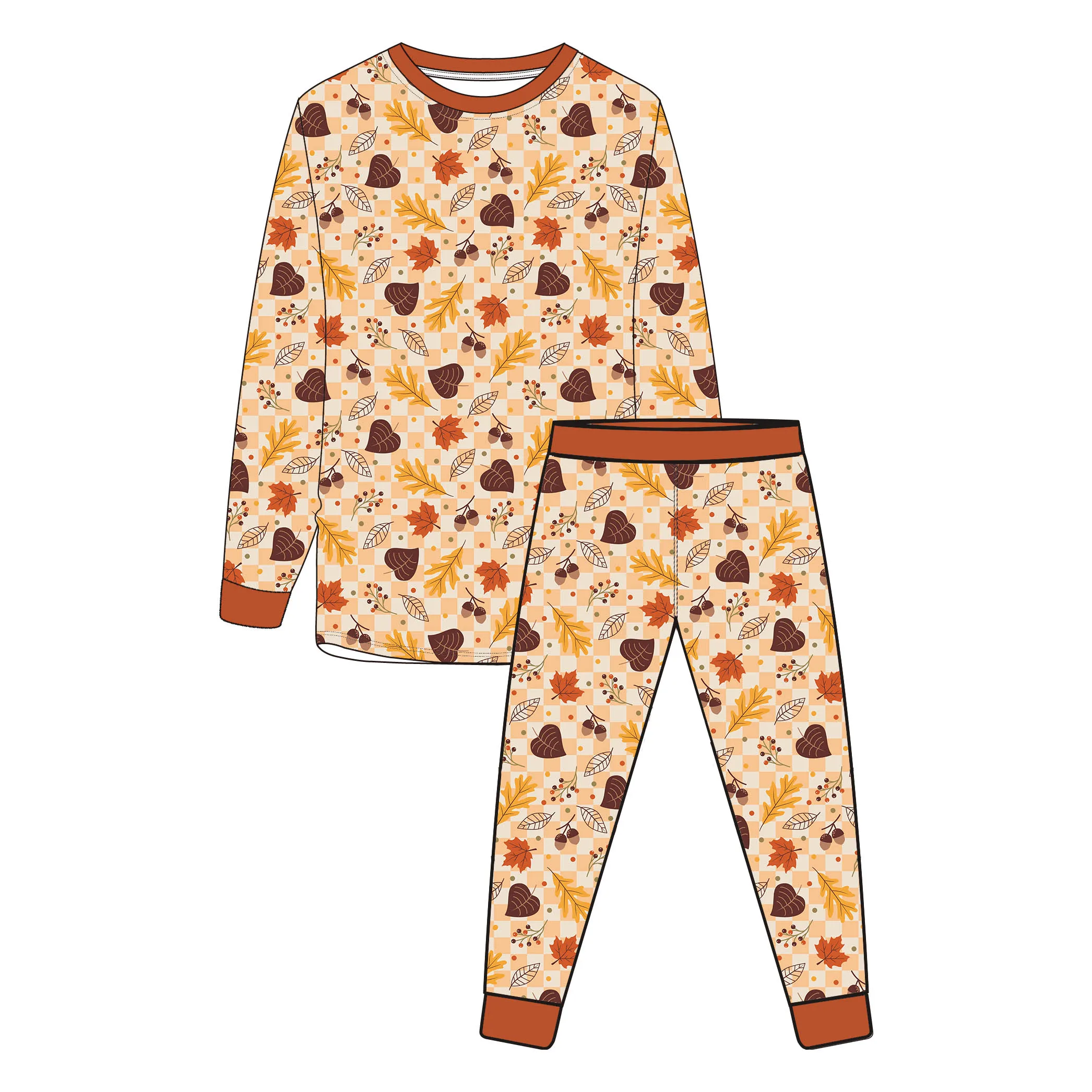 Custom Kids Bamboo Fiber Soft 2 Piece Sets Pajamas Clothing Wholesale Newborn Sleeper Wear Bamboo Baby Toddles Pajamas