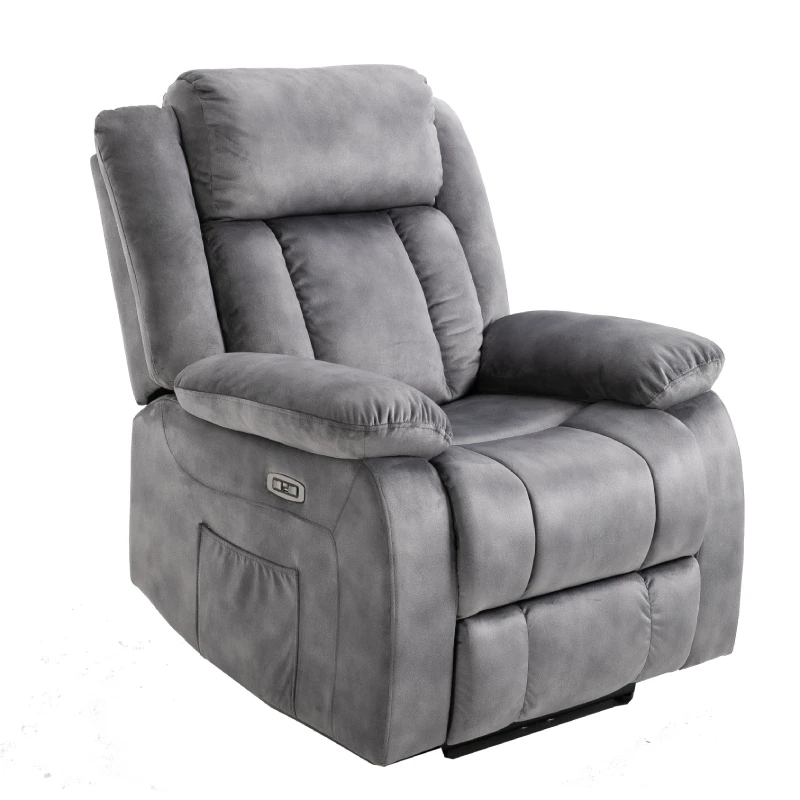 VASAGLE Upholstered Faux Leather Living Room Reclining Sofa Classic Power Recliner Chair