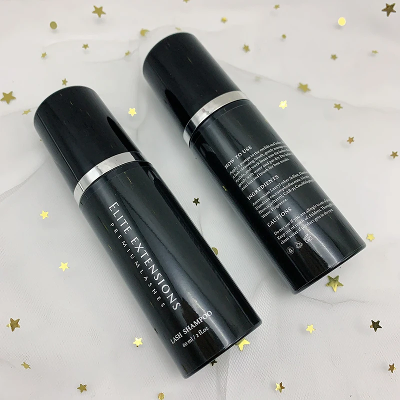 wholesale packaging boxes lash kit shampoo bottles private logo empty espresso brown dual sided nylon lash shampoo brush