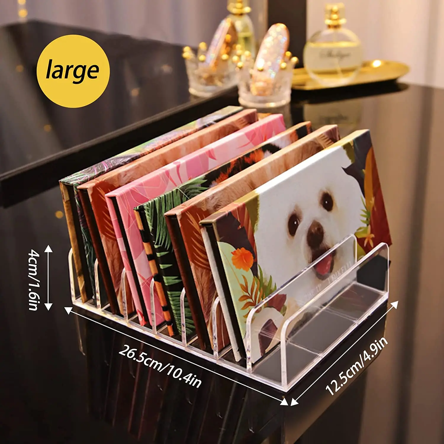 Crystal Clear Acrylic Makeup Box Drawer Makeup Divider Acrylic Eyeshadow Disc Blush Palette Storage Rack Makeup Tray