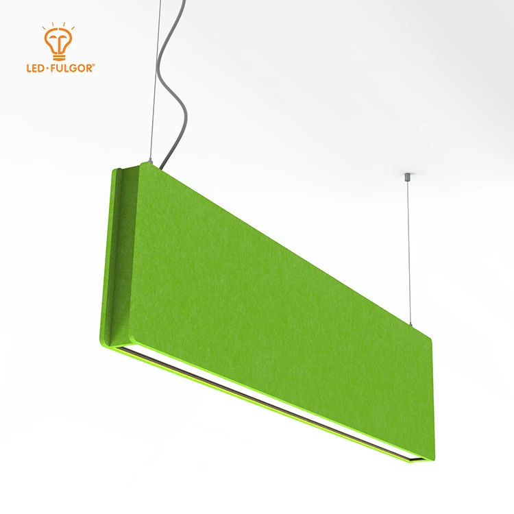 Popular design 575mm height office shop Pendant mounting PET Felt acoustic led lights