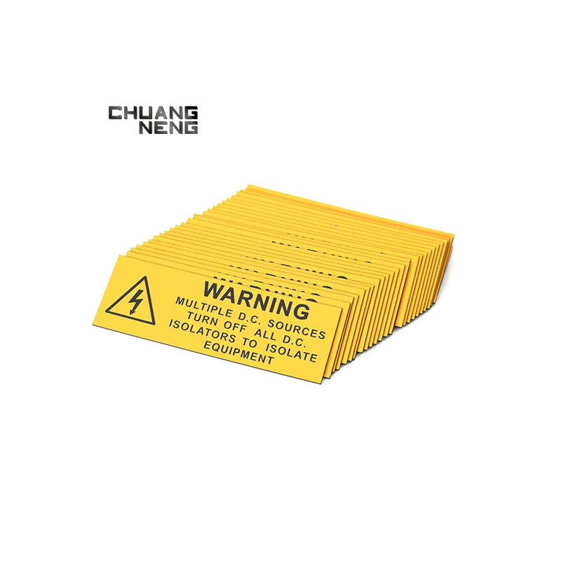Electrical Compliance Danger High Voltage Warning Safety ABS PV Solar Power Special