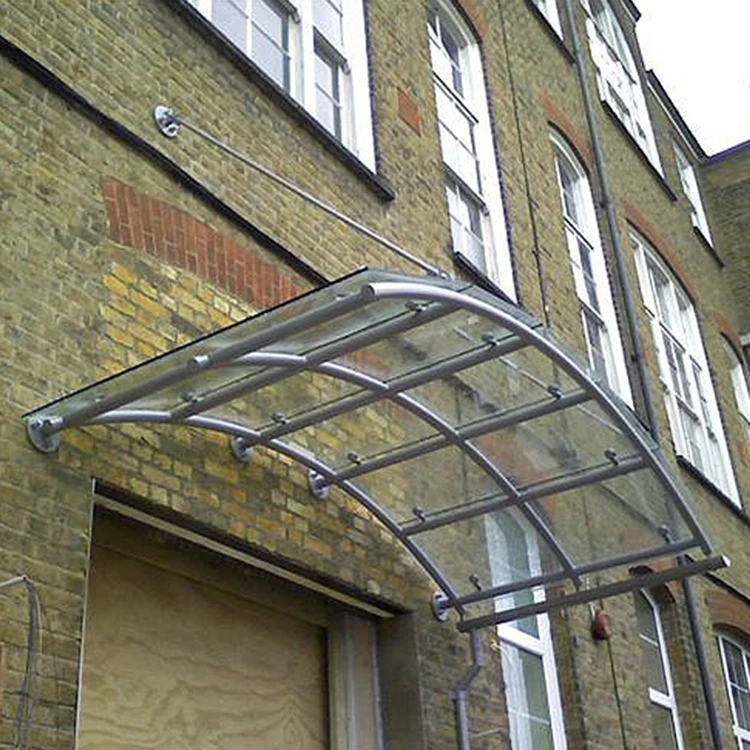 Curved tempered laminated glass awning safety bend toughened glass canopy skylight building price china manufacturer