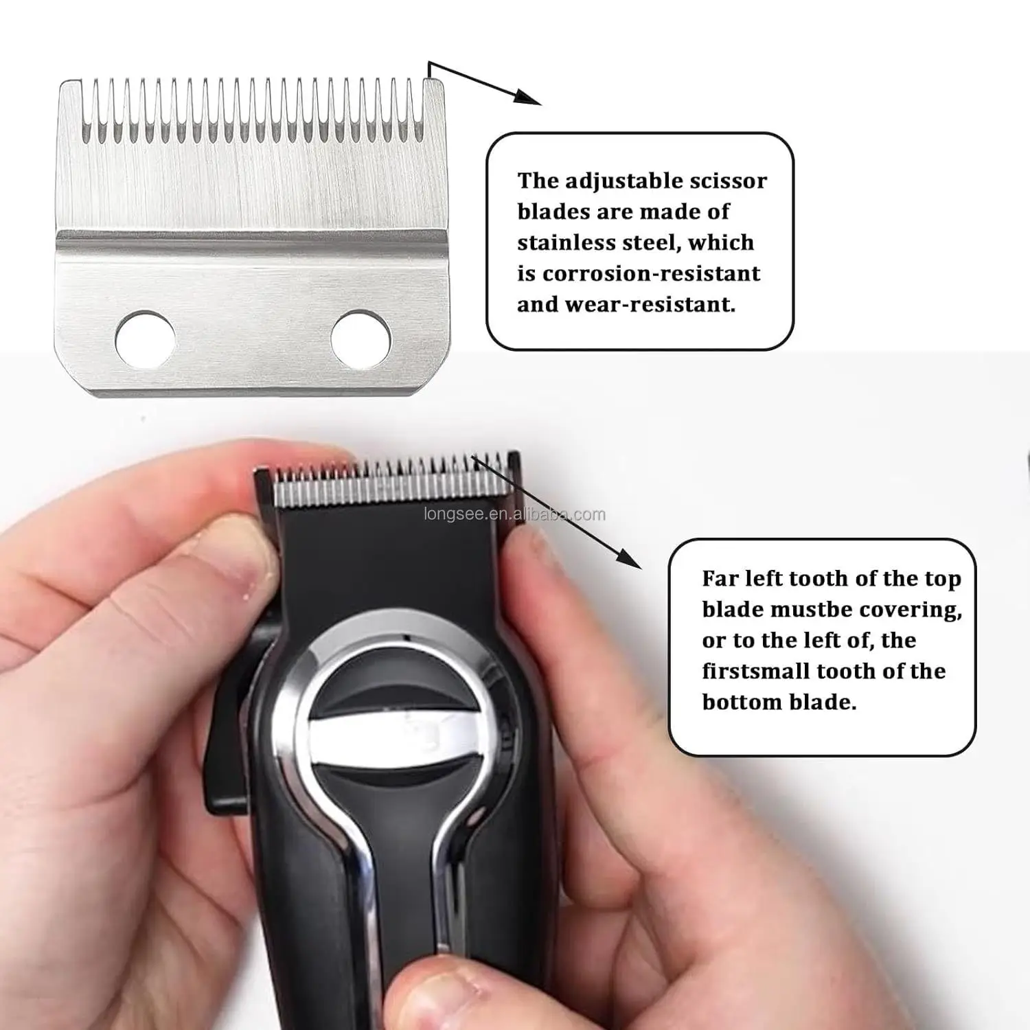 Wholesale Professional Replacement Stainless Steel Cutter for Wahl Hair Clipper 2161 High Quality Gold&Silver Razor Blade