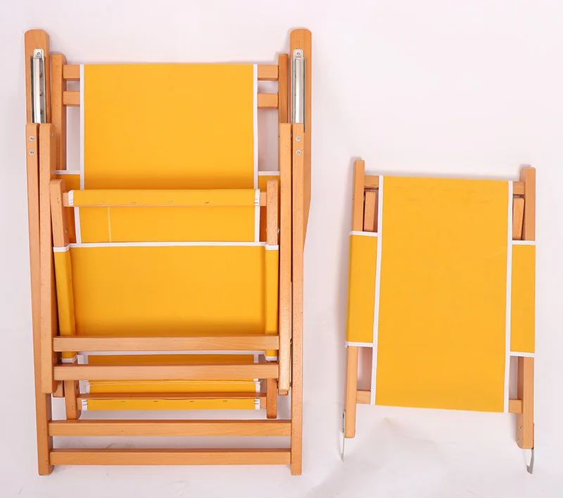 Modern Luxury Single Portable Wood White Fabric Sun Lounger Garden Patio Outdoor Daybed for Pool Beach Beaches
