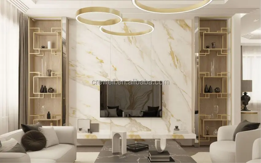 Crewell  Manufacturer Latest Design Metal Brass Hairline Welding Room Divider for Villa-artificial Tree