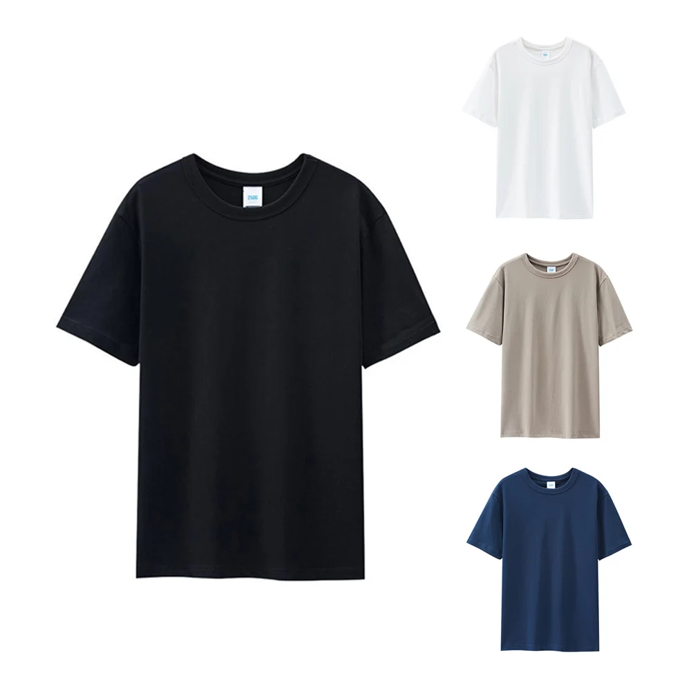 Custom Oversized Heavy Cotton Short Sleeve Solid Crew Neck Breathable Mens Plain White T Shirts