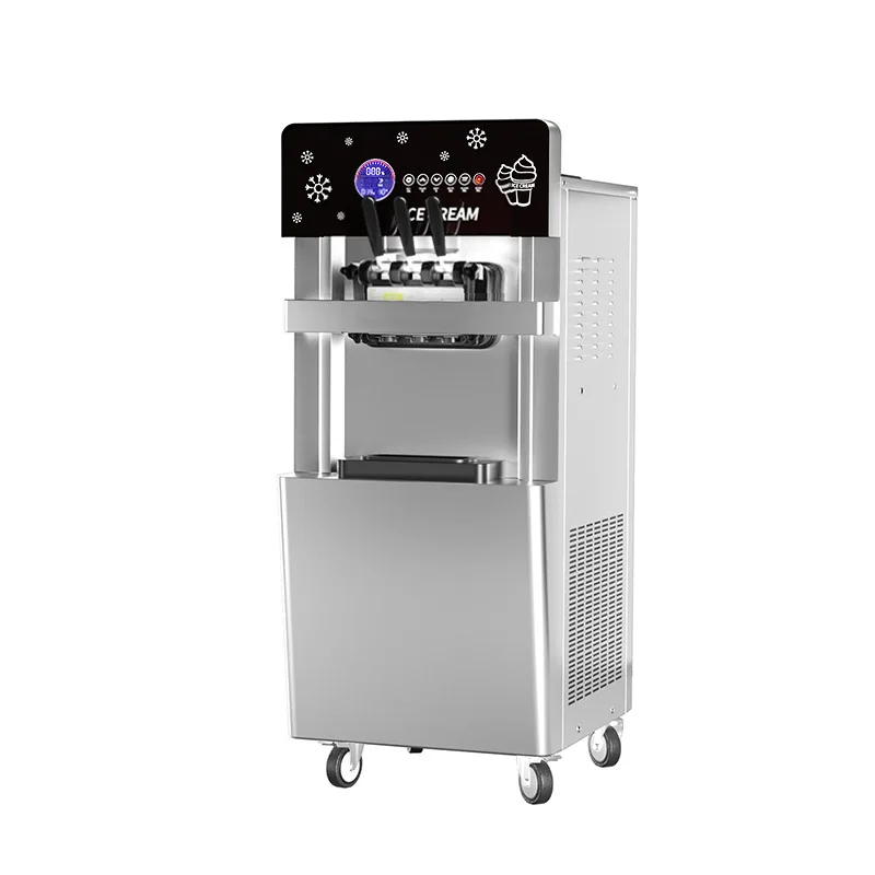 New release commercial rolled ice cream machine soft ice cream maker for milk tea shop cream ice machines